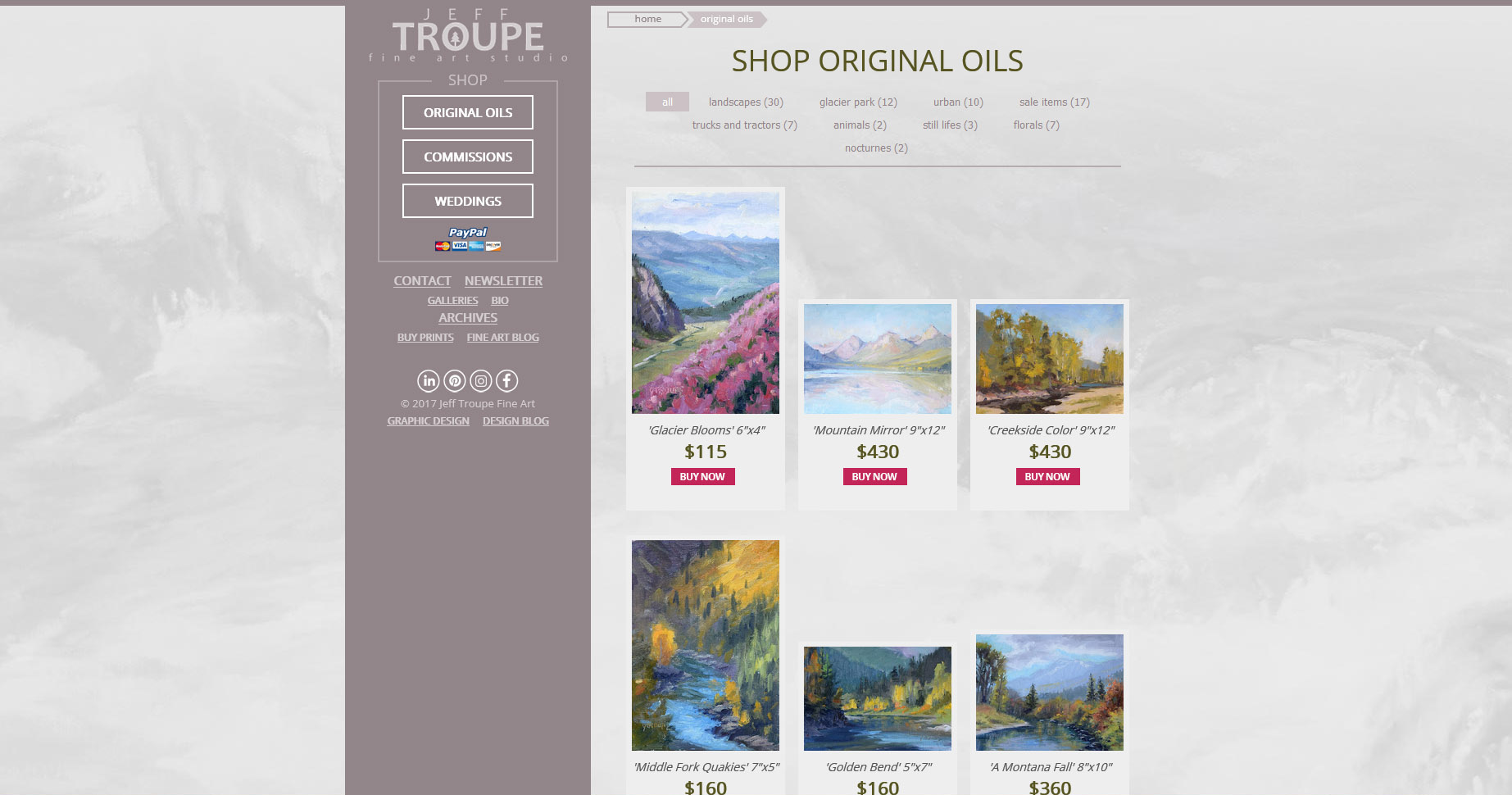 web designer paintings of mountains trees rivers lakes