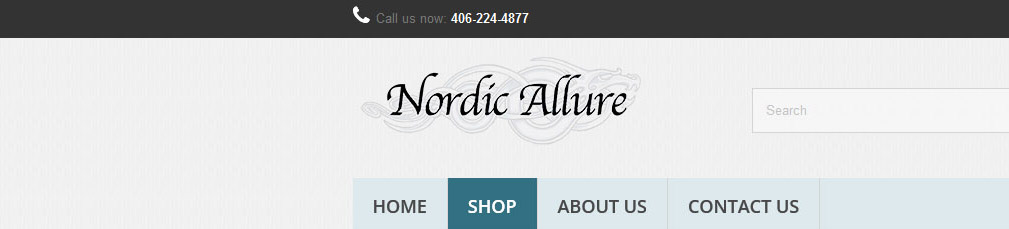 Nordic Allure web graphic design