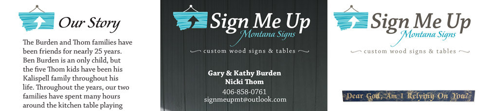 Sign Me Up Montana Signs logo graphic design
